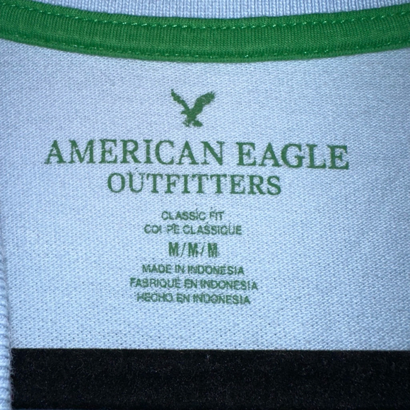 Men's American Eagle Outfitters Polo Shirt, M, Light Blue Green Logo - Picture 3 of 10